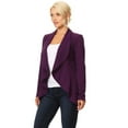 thumbnail image 2 of Women's Classic Draped Open Front Blazer Casual Workwear Long Sleeve Jacket, 2 of 5
