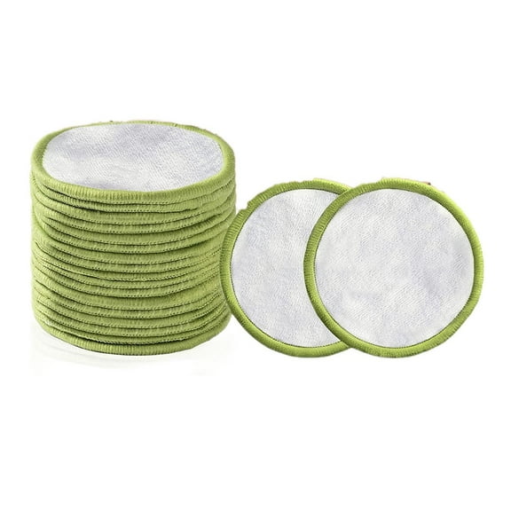 Washable Reusable Makeup Remover Pads, Durable Bamboo Pads for All Skin Types, 20Pack Includes Eco-Friendly Natural Bamboo Cotton Rounds with Multi-Scene Application