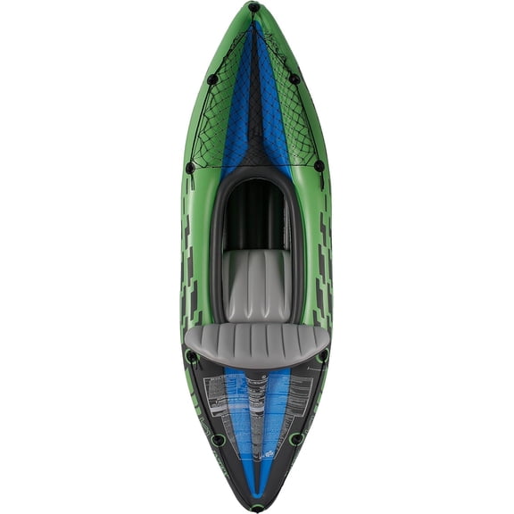 Intex K1 Challenger Kayak 1 Man Inflatable Canoe OARS #68305 (New Green Model)