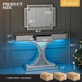 thumbnail image 2 of ARICOEASY LED Mirrored Console Table with Rectangular Decorative Wall Mirror, 46.4" Silver Entryway Sofa Table with 35" Crushed Diamond Wall Mirror Set for Living Room, Set of 2, 2 of 8