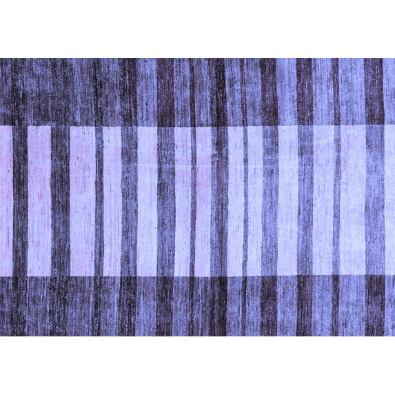 Ahgly Company Machine Washable Indoor Rectangle Abstract Blue Modern Area Rugs, 7' x 9'