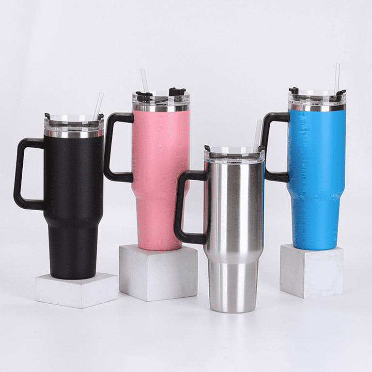 40 oz. Stainless Steel Double Wall Tumbler With Handle