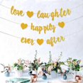 thumbnail image 5 of 3 Pack Gold Glitter Love Laughter and Happiness Forever Banners - Engagement Party Decorations, 5 of 5