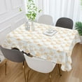 thumbnail image 5 of JSTEL Gold Butterfly Print Table Cloth Square 54 x 54 Inch Tablecloth Anti Wrinkle Table Cover for Dining Kitchen Parties, 5 of 6