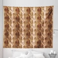 thumbnail image 1 of African Woman Tapestry, Fist of a Female Gaining Rights Equality Fighting for Freedom Artwork, Fabric Wall Hanging Decor for Bedroom Living Room Dorm, 5 Sizes, Peach and Umber, by Ambesonne, 1 of 1