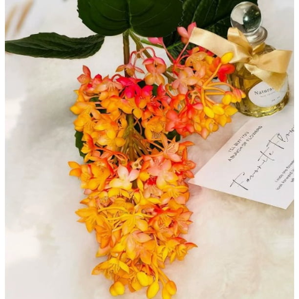 3 flores artificiales de lila - decoración del hogar, centro de mesa, decoración de escena de boda, vinilo suave.