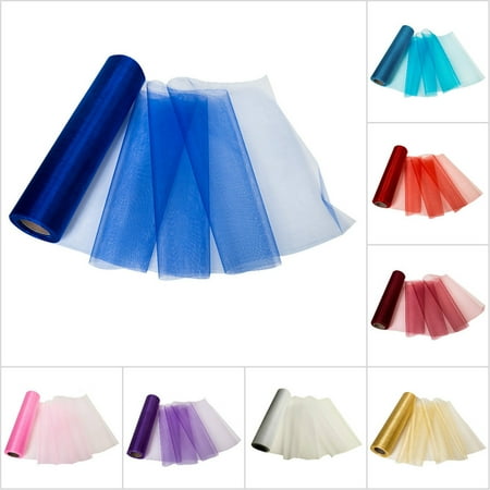 - Organza chair sashes bow Sash 1-1/2 inch 25 yards Ribbon for Tutu Skirt Fabric Table Runner Chair Sash DIY Wedding Party Bridal Shower Decorations Gift Bow Craft