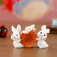 thumbnail image 3 of 2Pcs/Set Rabbit Ornament - Anti-fade Decorate Lightweight Mini Lovely - Animal Ornaments for Bedroom, 3 of 8