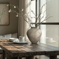 thumbnail image 3 of LuxenHome Rustic Ceramic Vase, 12.6" Tall Terracotta Pot with Earthy Gray-Brown Finish, Handcrafted, 3 of 9