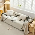 thumbnail image 1 of ViLaViDeca Couch For Sectional Sofa L Shape Couch Cover Blanket Orange Striped Geometric Sofa Cover For Dogs Sofa Washable Modern Sofa For Living Room, 70.9 x 35.5 Inches, 1 of 8