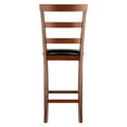 thumbnail image 5 of Winsome Wood Simone 2-Pc Cushion Ladder-back Counter Stool Set, Black & Walnut, 5 of 9