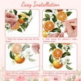 thumbnail image 4 of Rub on Transfer Decals for Furniture Crafts 6"x12" 3Pcs Orange Waterproof UV Transfer Decals Sticker for Dresser Glass Porcelain Wood Kitchen Refrigerator Decor, 4 of 9