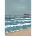 thumbnail image 2 of Reynolds, Jade 15x18 Gold Ornate Wood Framed with Double Matting Museum Art Print Titled - Fishing Pier Diptych II, 2 of 4