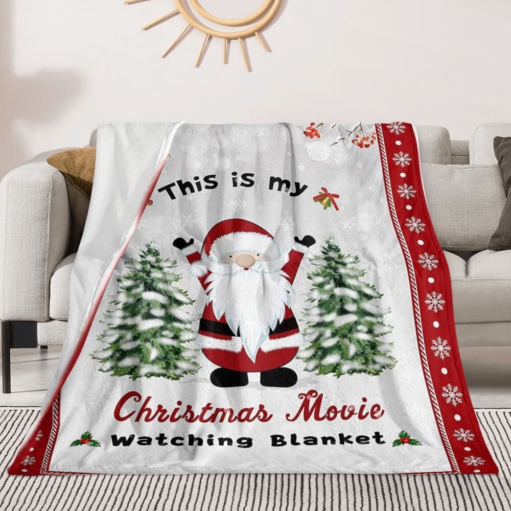 This is My Christmas Movie Watching Blanket, Super Soft Cozy Flannel