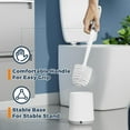 thumbnail image 4 of Toilet Brush, 3 Pack Toilet Brushes for Bathroom with Holder, Bathroom Accessories Toilet Bowl Brush with 3 Clean Brush, Toilet Scrub Brush, Toilet Brush Set for Deep Cleaning, 4 of 7