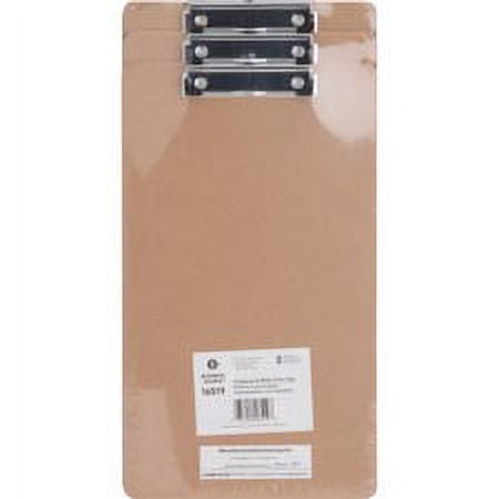 Business Source Legal-size Clipboard - 8 1/2" x 14" - Hardboard - Brown - 3 / Pack | Bundle of 5