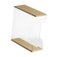 thumbnail image 4 of Yinanstore Vinyl Record Holder Stand Organizer Home Decor Table Elegant Display Stand Storage Rack for files Albums Documents Newspapers Wood Color 2 Grid, 4 of 8
