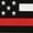 Thin Red Line, variant on Gallon Gear Hydration Organization Gallon Sleeve - Thin Red Line