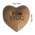 thumbnail image 3 of Wooden Heart Tokens Little Pocket Hugss Engraved 'A Little Hug' Miss You Note Isolation Gift For Someone You Love As Pocket Decoration Or Keepsake For Distance And Emotional, 3 of 4