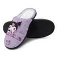 thumbnail image 4 of Womens Cozy Slippers Kuromi And My Melody Warm Soft Plush Slipper Slip-on House Shoes for Home Indoor Outdoor, 4 of 7