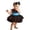 Black, variant on Toddler Kids Caveman Girls Halloween Dog Bones Historical Cavegirl Mesh Dress Outfits