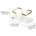 thumbnail image 6 of Metal Business Card Stand Holder Gold with Clear Acrylic Base for Office Desk, Wired Line Sleek Small Business Name Card Calling Card Display Stand, 6 of 6