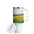 thumbnail image 2 of 40 Oz Car Handle Water Bottle Water Cup Water Bottle Water Jug Coffee Cup Travel Water Bottle Dreamy Sea Of Flowers, 2 of 8
