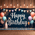 thumbnail image 7 of Yatrandify Colorful Balloons Happy Birthday Banner Champagne Celebration Backdrop for Birthday Party Indoor Decoration, 7 of 7