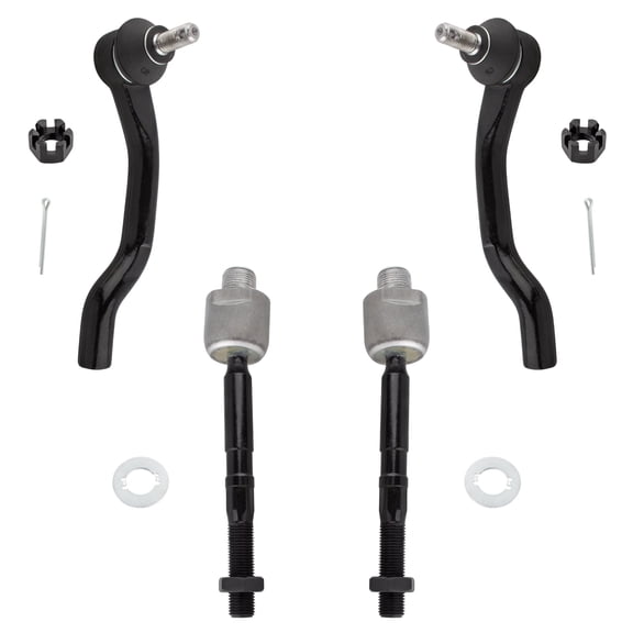 BOXI 4pcs Front Inner Outer Tie Rod Kit Fit for Honda Civic 2012 2013 2014 2015 / for Acura ILX 2013 2014 2015 2016 / for Acura ILX 2017 2018 2019 (Base) | EV800906 ES800912 ES800913