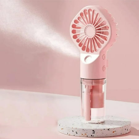 

Nehiwhazk Hand Held Fan With Sprayer 4 Gear Portable Fan With Water Tank & Mist Energy Saving Low Noise Outdoor Fan 2000mAh Large Capacity Battery Mini Face Steamer Foldin