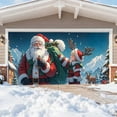 thumbnail image 3 of Garage Buddy Christmas Decoration 8x7 FT, Snow Santa Garage Door Cover for Outdoor Holiday Decor, Merry Christmas Yard Hanging & Photo Backdrop, 3 of 3