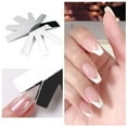 thumbnail image 4 of D-GROEE 3Pcs French Nail Trimmer Plate, Easy French Smile Line Elegance & Style V-Shape Art Edge Trimmer The Tip Line Cutter, Diy Plate Module Stainless Steel Nail Manicure Edge Trimmer Tool, 4 of 7