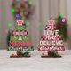 thumbnail image 3 of uds árboles de Navidad de madera decoración de mesa Mini árbol de Navidad letreros de bloques de madera decoración de mesa, 3 of 5