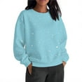 thumbnail image 3 of Wdfiry Women's Plus Size Sweatshirts Oversized Printing Pullover Tops Crewneck Long Sleeve Casual Fall Winter Sweatshirts, 3 of 8