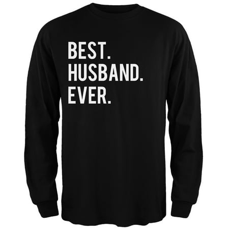 Valentine's Day Best Husband Ever Black Adult Long Sleeve