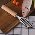 thumbnail image 6 of 1 Pcs Fish Scaler Brush, Stainless Steel Fish Scaler Remover Sawtooth Fish Scale Remove Tool for Kitchen Fish Cleaning Brush Scraper Kitchen Gadgets Accessories, 6 of 7