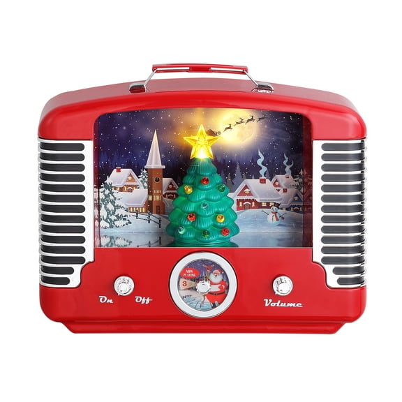 Mr. Christmas 12" Nostalgic Tree Radio - Red
