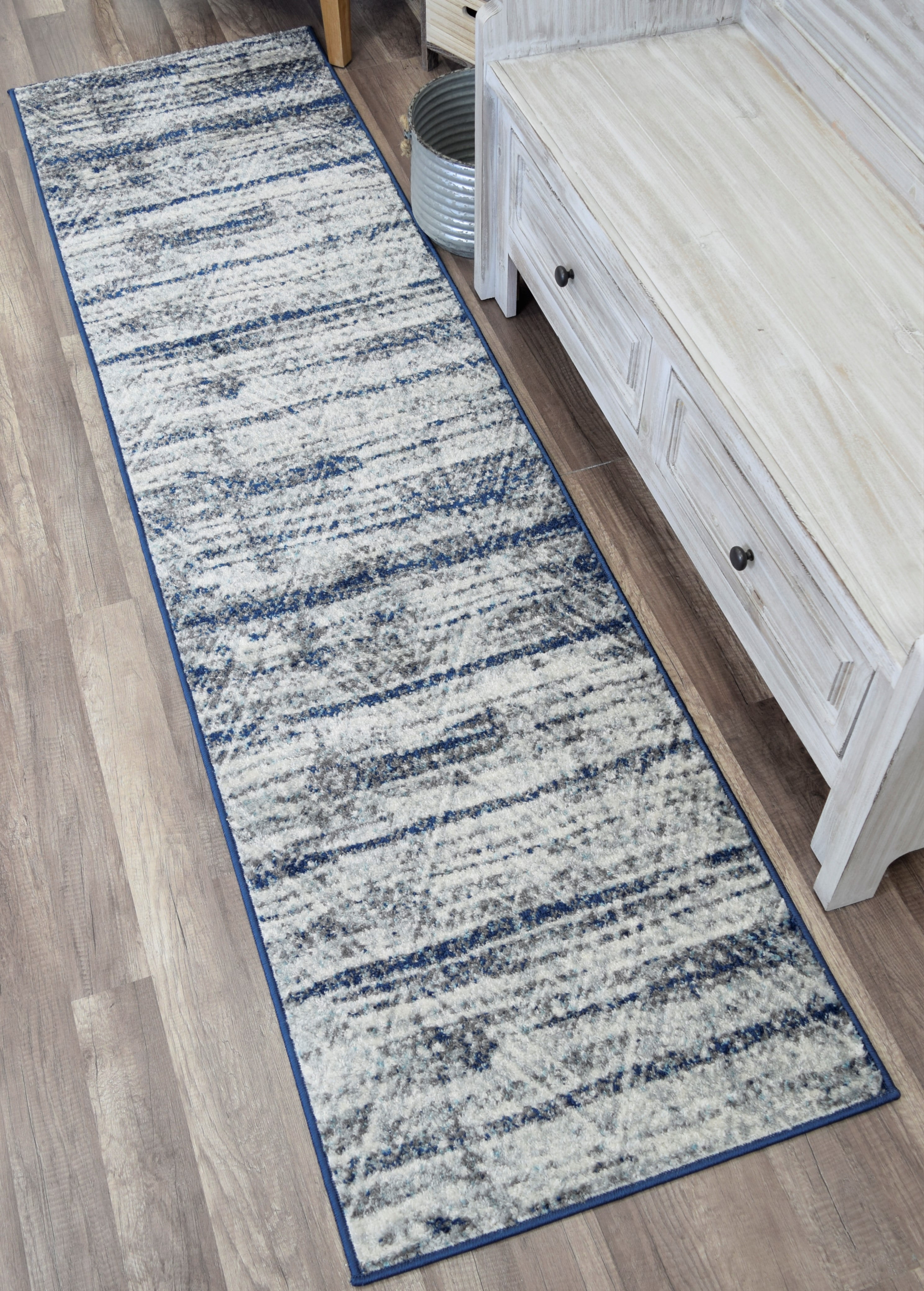 Rugs America Marrakesh Collection Indigo MK20A Vintage Transitional Area Rug 8' x 10'
