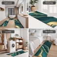 thumbnail image 5 of Teal Gold Marble Pattern Kitchen Rugs Sets Of 3,Kitchen Runner Rugs Non Skid Washable,Decorative Kitchen Floor Mats for Kitchen,Sink,Laundry,17"x30"+ 17"x47" + 17"x59", 5 of 6