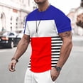 thumbnail image 5 of Summer Colorful Stripes Print Men‘s T-shirts Striped Style Loose Short Sleeve Casual Tee Shirts Oversized T Shirt Men Clothing, 5 of 7