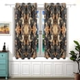 thumbnail image 2 of Boho Pattern Tribal Curtain Black Out Thermal Insulation Curtains Aesthetic 54 Inch Length for Bedroom Living Room 2 panels set, 2 of 5