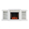 thumbnail image 3 of Maklaine Transitional Engineered Wood Smart Fireplace with Bookcases in White, 3 of 4