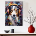 thumbnail image 2 of Collie Dog Headphone Art Print Canvas, Wall art Painting Decor, Dog Canvas Art Home Decor Artwork For Bedroom Living Room Bathroom Décor, 2 of 4
