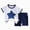 H135-Blue, variant on Toddler Boy Loungewear Pajamas Short Sleeve Soft Tee and Shorts 2 Piece Summer Sleepwear Outfits Clothes(Green,4-5 Y)
