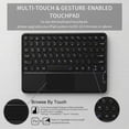 thumbnail image 3 of 360° Rotatable Touchpad Keyboard Case for iPad Air 11" M4/M3/M2 & iPad Air 5/4 10.9", Magnetic Clear Folio with Pencil Holder,Black, 3 of 8