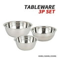 thumbnail image 1 of 3-Piece Stainless Steel Mixing Kitchen Bowls, Assorted Sizes for Outdoor Camping, 1 of 8