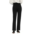 thumbnail image 3 of INSPIRE CHIC Women's Straight Leg Work Pants High Stretch Casual Pants Office Work Trousers XS Black, 3 of 6