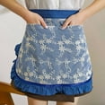 thumbnail image 5 of Hot Sale!npkgvia Kitchen Apron,Chef Apron,Waist Apron Soft Oil Proof Lace Embroidered Women Server Waitress Short Half Apron with 2 Pockets for Kitchen,Kitchen Essentials,Blue, 5 of 7