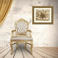 thumbnail image 3 of Saunders, Alonzo 32x26 Gold Ornate Wood Framed with Double Matting Museum Art Print Titled - Neutral Wall Flower I, 3 of 4