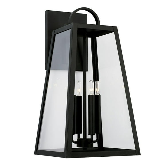 4 Light Outdoor Wall Lantern Rain Or Shine Made For Coastal Environments-Black Finish Capital Lighting 943743Bk